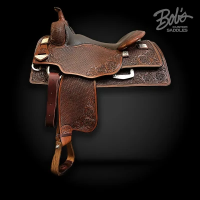 Jordan Larson Reiner 646 western reining saddle crafted for precision and rider comfort.